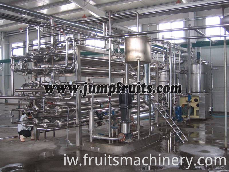 Fruit puree pasteurizer pasteurization